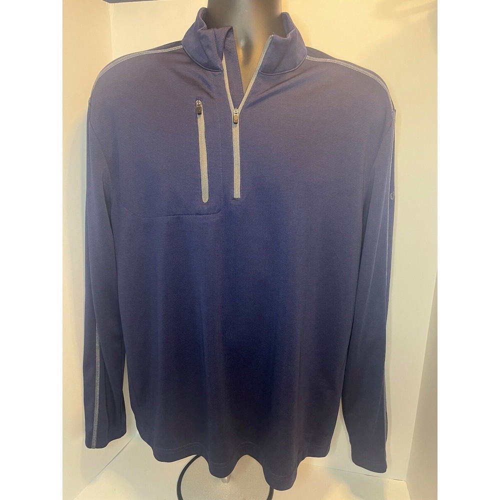 Callaway Golf Quarter 1/4 Zip Men's Large Pullover Sweater Navy Blue Golf Jacket